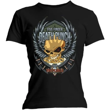 Image of Five Finger Death Punch - Trouble Womens Medium T-Shirt - Black