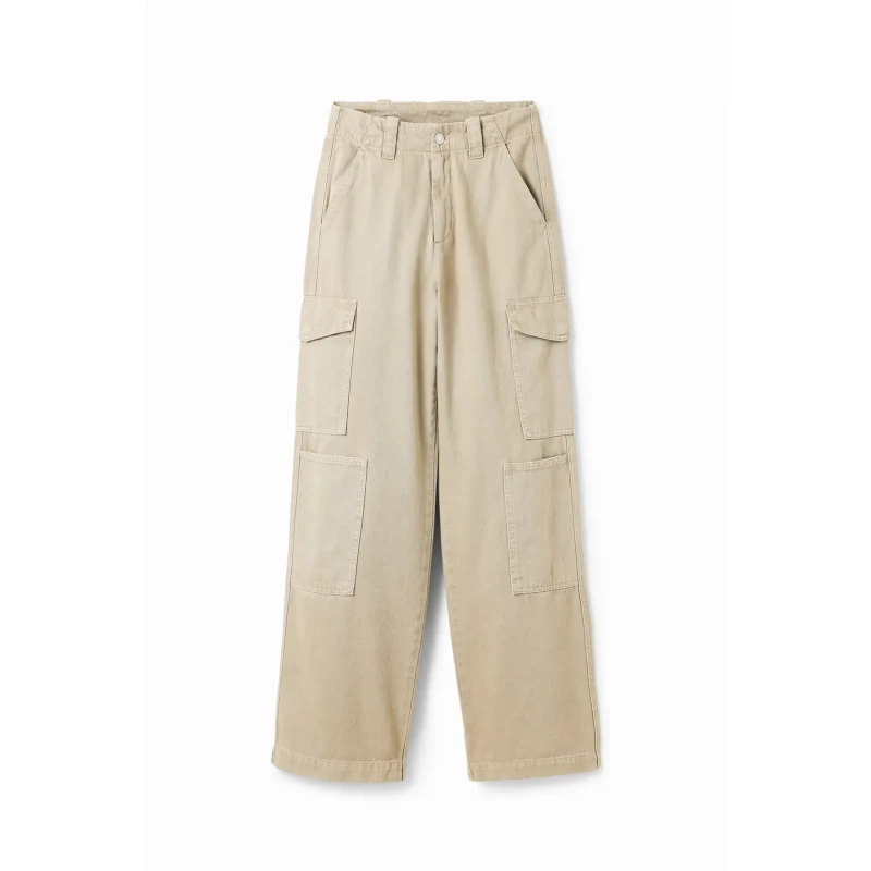 Image of Desigual Pants cargo woman Desigual Sedal Beige Female 38