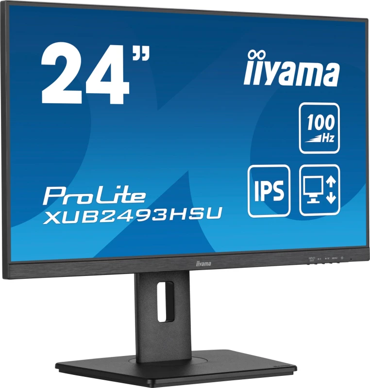 Image of iiyama XUB2493HSU 24 IPS Full HD 100Hz Height Adjustable Monitor XUB2493HSU-B7 Black