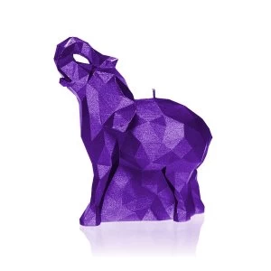 Image of Violet Metallic Medium Elephant Candle