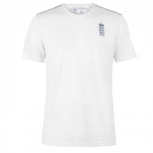 Image of England Cricket Poly T Shirt Mens - White