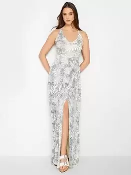 Image of Long Tall Sally Long Tall Sally Spilt Detail Maxi Dress, Natural, Size 18, Women