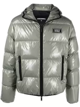 Image of DSQUARED2 Hooded Puffer Jacket Green
