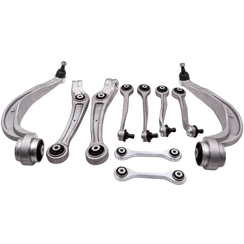 Image of MaXpeedingrods 10-Part Control Arm Kit Upper+Lower Front compatible for Audi A4 8k B8 A5 8t 07-09 8f suspension arms