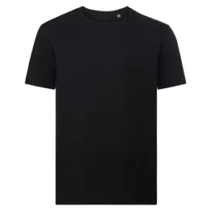Image of Russell Mens Pure Organic Short-Sleeved T-Shirt (XS) (Black)