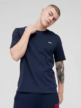 Image of HUGO Dero Small Logo T-Shirt - Dark Blue, Dark Blue Size M Men