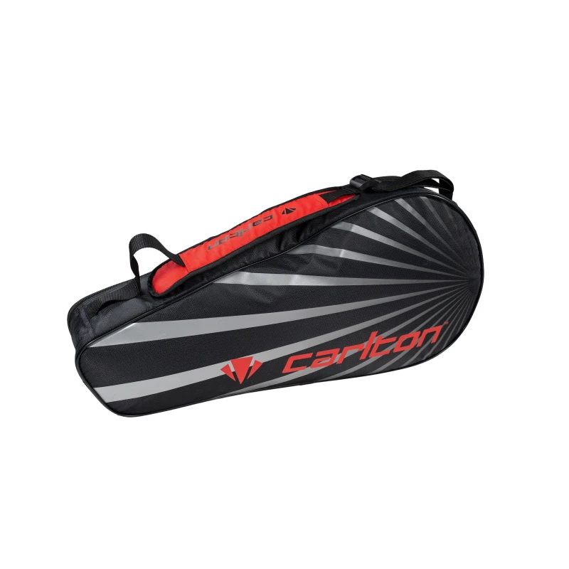 Image of Carlton AB Multiway Badminton 3 Pocket Racket Bag Black/Red unisex One Size