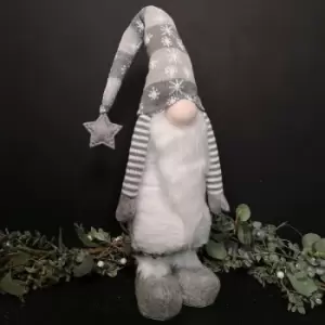 Image of 36 Standing Bearded Grey & White Gonk with Extendable Legs Christmas Decoration