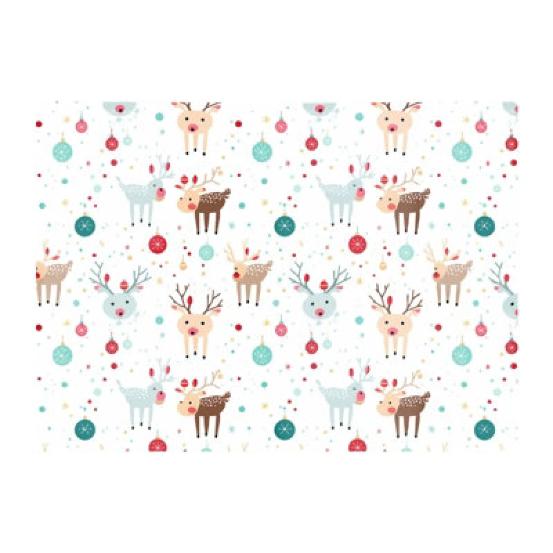 Image of Warren Reed Designer Happy Reindeer With Christmas Lights Glass Chopping Board