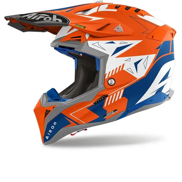 Image of Airoh Aviator 3 Spin Orange Fluo Matt Offroad Helmet Size M