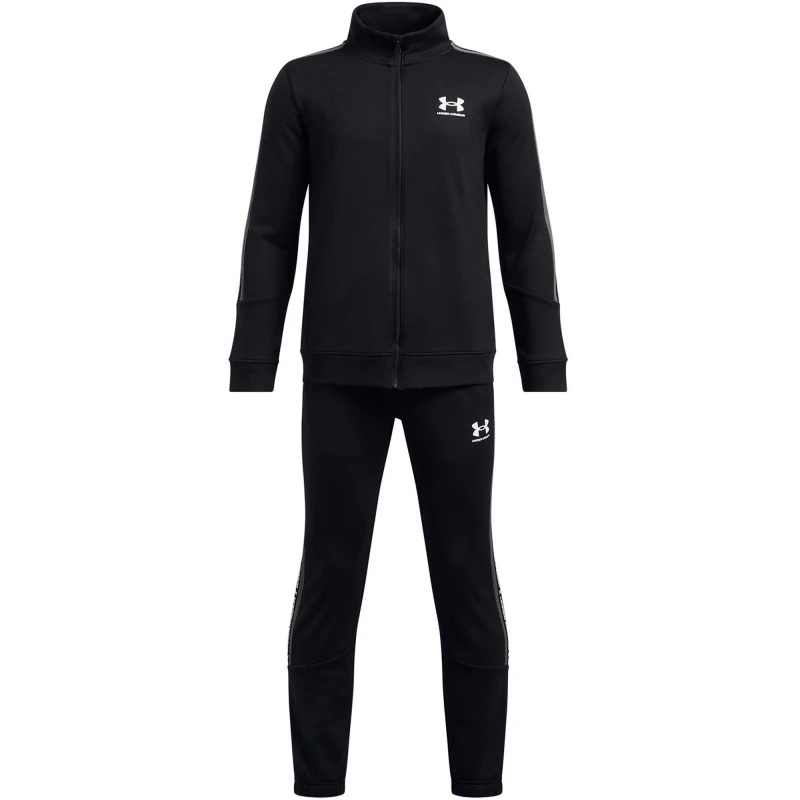 Image of Under Armour Kids Icon Tape Fleece Tracksuit Black male 9-10 (M)