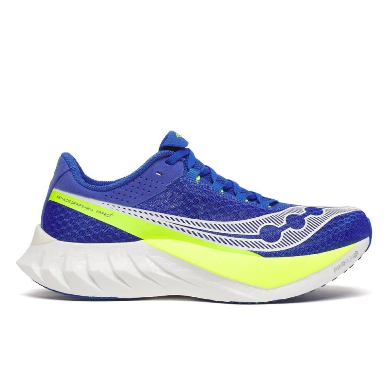 Image of Saucony Endorphin Pro 4 Blue Yellow Shoes AW25, Size 41 - EUR
