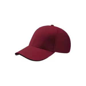 Image of Atlantis Sport Sandwich 6 Panel Baseball Cap (One Size) (Burgundy)