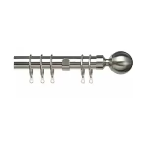 Image of Extendable Metal Curtain Poles170 - 300cm Silver