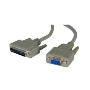 Image of Cables Direct 2m D9/D25 serial cable Grey D9 FM D25 M