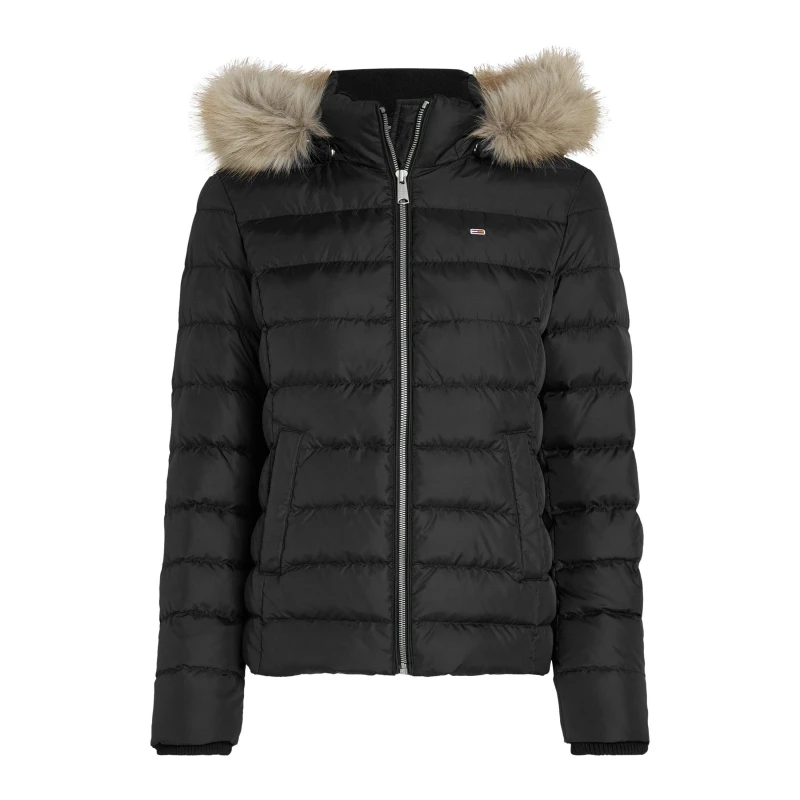 Image of Tommy Jeans Essential Puffer Jacket - Black 8