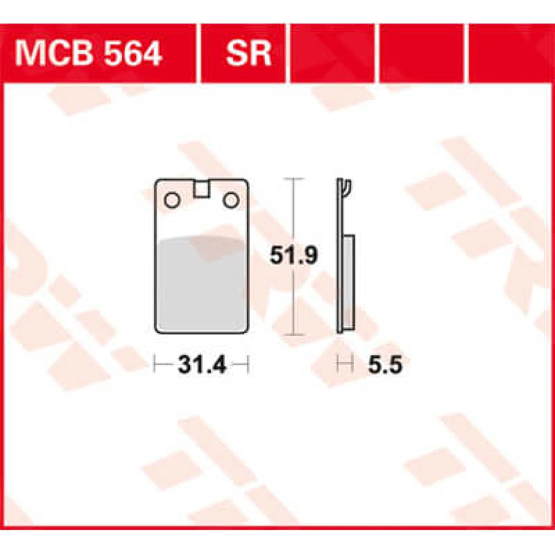 Image of TRW Lucas Brake pad MCB564