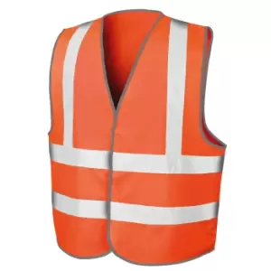 Image of Result Mens Core High-Visibility Safety Motorway Vest (S/M) (Fluorescent Orange)