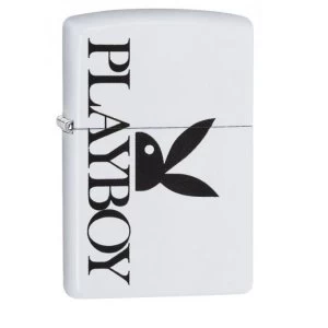 Image of Zippo Playboy Peekin Bunny White Matte Finish Windproof Lighter
