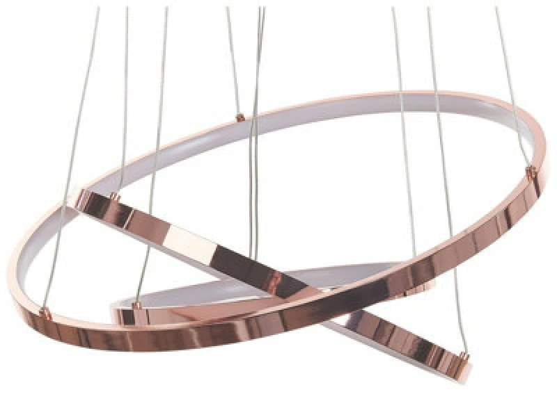 Image of Beliani LED Pendant Lamp Atrek Metal Rose Gold