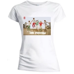 Image of One Direction - Band Jump Womens Medium T-Shirt - White