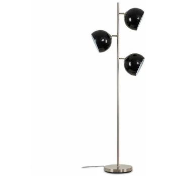 Image of Elliott Floor Lamp in Chrome with Arco Shade - Black - No Bulb