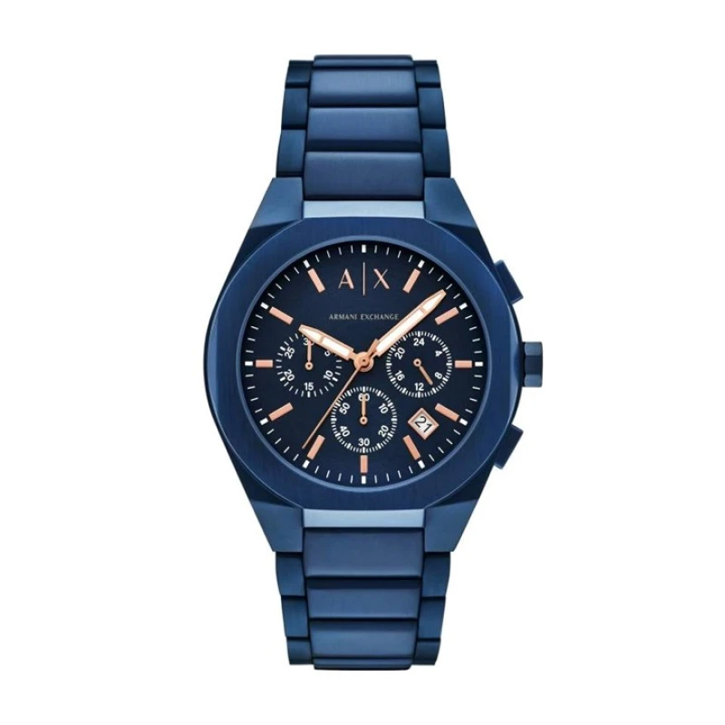 Image of Armani Exchange AX4189 Chronograph Blue IP Bracelet Watch - W65507