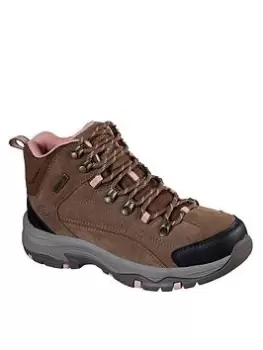 Image of Skechers Trego Alpine Trail Lace Up Ankle Hiker Boots, Brown, Size 3, Women