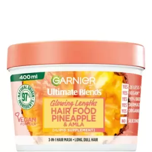 Image of Garnier Ultimate Blends Glowing Lengths Pineapple and Amla Hair Food 3-in-1 Hair Mask Treatment 400ml