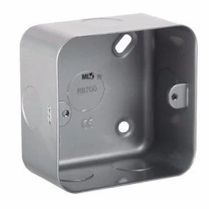 Image of KnightsBridge 1 Gang 44mm Single Metal Back Box to Match Knightsbridge M Series