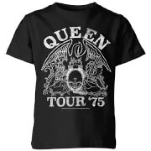 Image of Queen Tour 75 Kids T-Shirt - Black - 5-6 Years