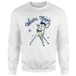 Image of Disney Bambi Magic Christmas Jumper - White - XL