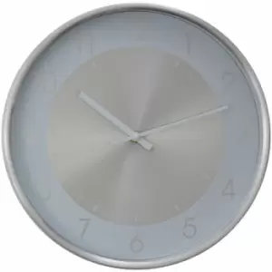 Image of Wall Clock Silver Finish Frame Clocks For Living Room / Bedroom / Contemporary Style Round Shaped Design Metal Clocks 4 x 30 x 30 - Premier Housewares