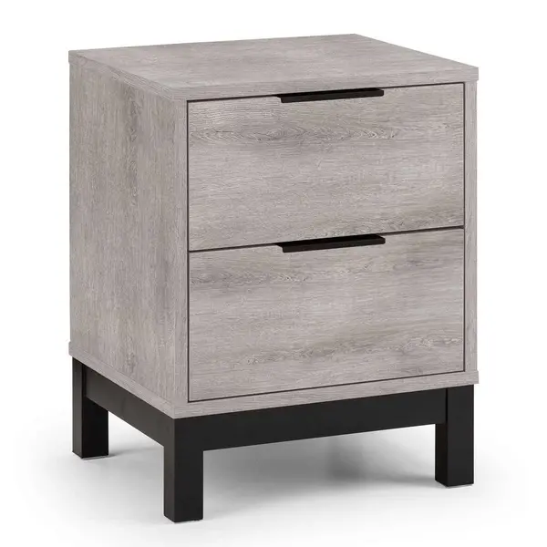 Image of Julian Bowen Bali 2 Drawer Bedside - Grey Oak BAL102