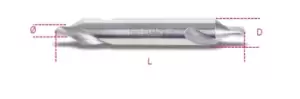 Image of Beta Tools 422 3.15mm HSS Ground Centre Drill Bit 60˚ Countersink 004220131