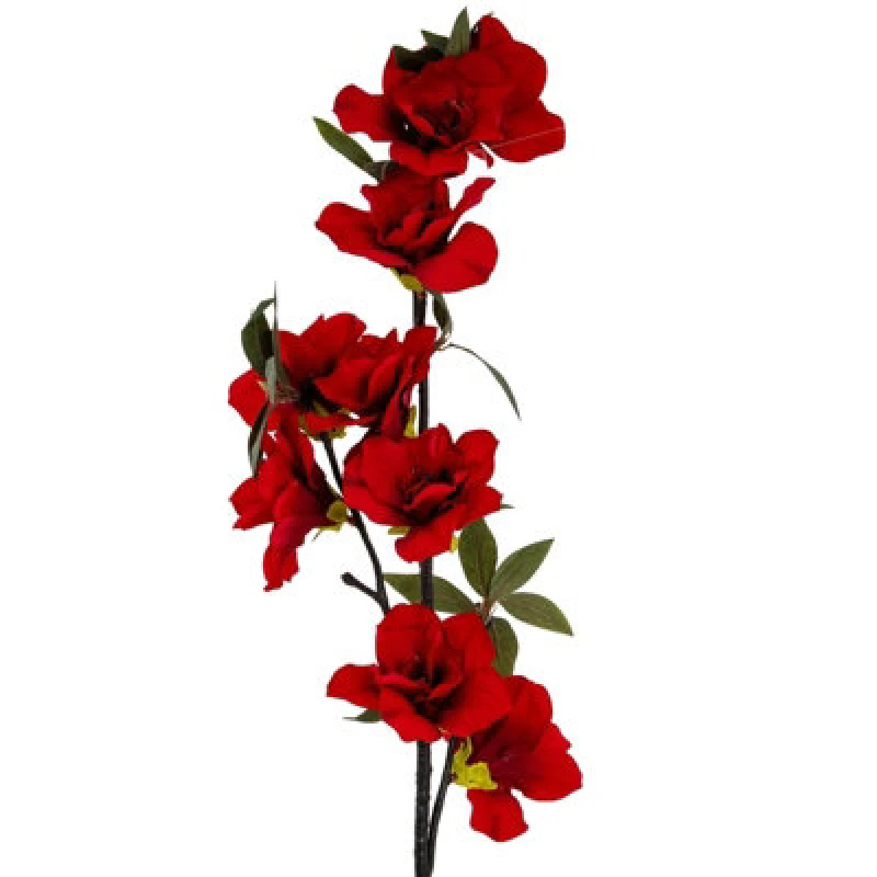 Image of Hill Interiors Large Bloom Artificial Flower Spray Red (One Size)