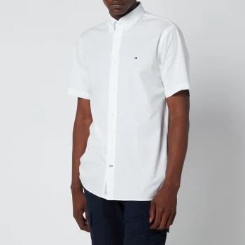 Image of Tommy Hilfiger Mens Soft Poplin Short Sleeve Shirt - White - S