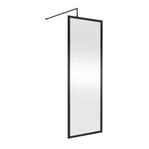 Image of Nuie Full Outer Frame Wetroom Screen 1850x700x8mm - Matt Black