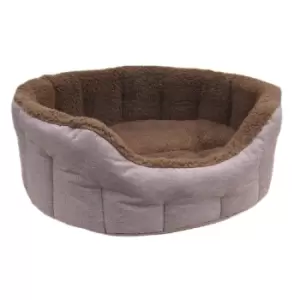 Image of P&L Premium Bolster Dog Bed Brown Medium