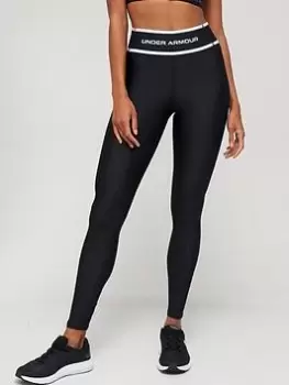 Image of Under Armour Heatgear Armour Branded Waistband Leggings - Black
