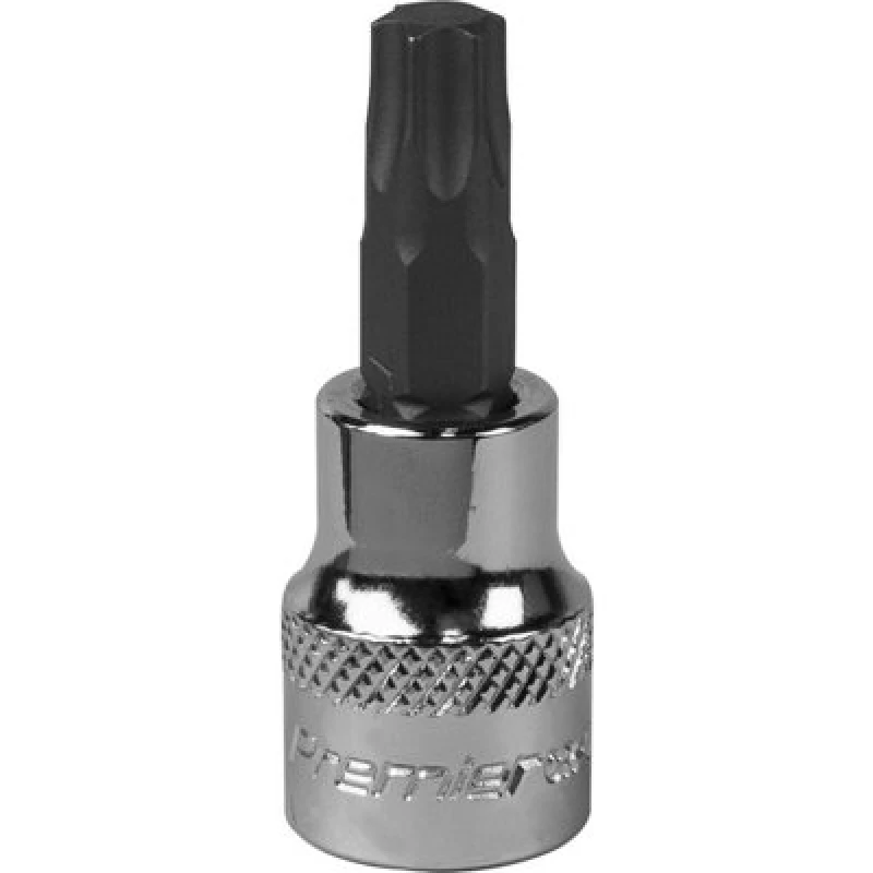 Image of Loops T45 TRX Star Socket Bit - 3/8" Square Drive - PREMIUM S2 Steel Head Knurled Grip Metallics