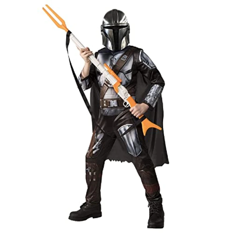 Image of Rubie's Official Disney Star Wars The Mandalorian Kids Costume Kids Fancy Dress: Small 4-6 Years
