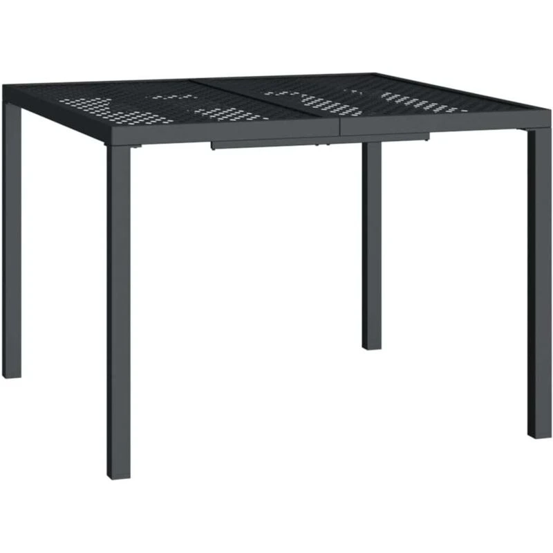 Image of vidaXL Garden Table Anthracite 100x100x72cm Steel, Grey 362744