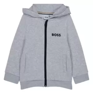 Image of Boss Logo Zip Hoodie Junior - Grey