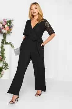 Image of Lace Wrap Jumpsuit