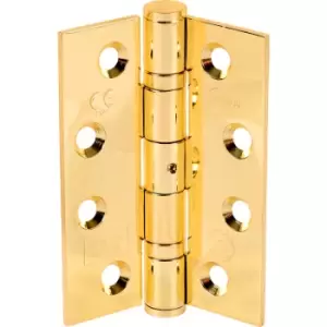 Image of Eclipse Grade 13 Ball Bearing Fire Door Hinge Plated (2 Pack) in Brass Stainless Steel