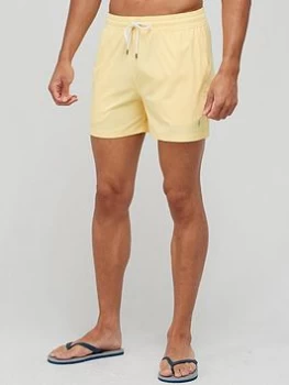 Image of Polo Ralph Lauren Traveller Slim Fit Swim Shorts - Empire Yellow, Empire Yellow Size M Men