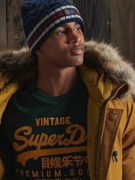 Image of Superdry Rookie Down Parka - Tan , Tan, Size S, Men