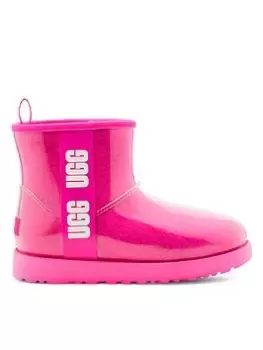 Image of UGG Classic Clear Mini Ankle Boot - Pink, Size 5, Women