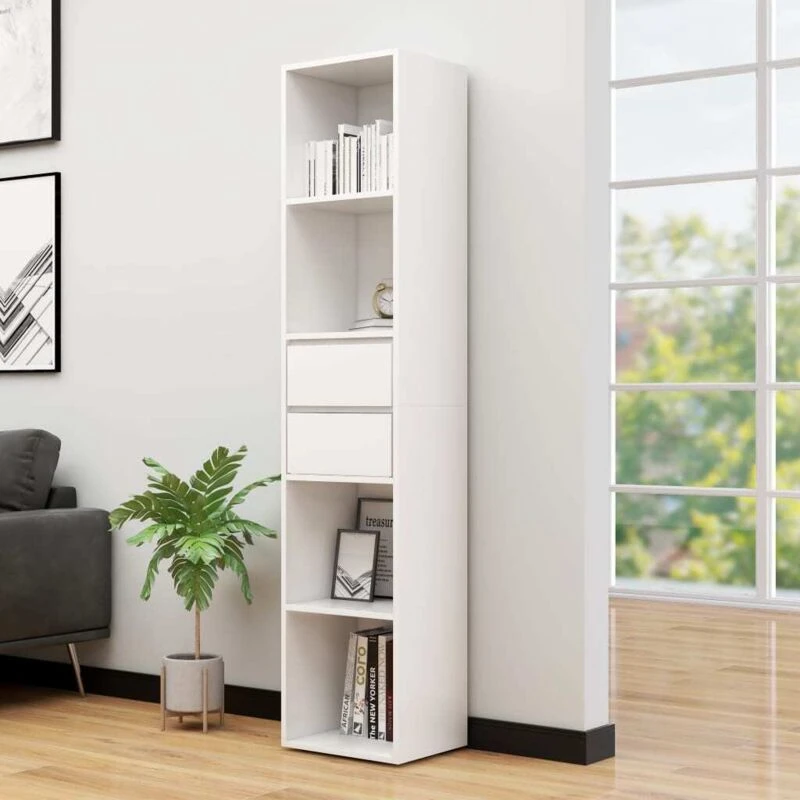 Image of VIDAXL Book Cabinet White 36x30x171cm Engineered Wood Vidaxl 8720286016619